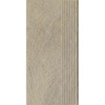 Paradyz Eremite Crema - Ступень простая структурная с насечками 300x600