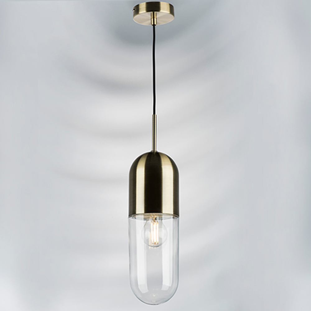 690011 Подвес RAMO 1х40W E27 БРОНЗА/ПРОЗРАЧНЫЙ