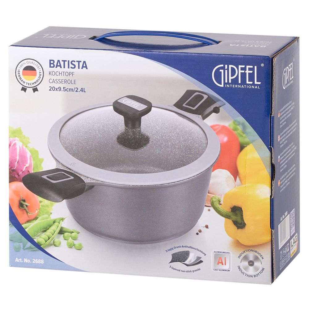 Алюминиевая кастрюля Gipfel Batista 2688 20 см/2,4 л