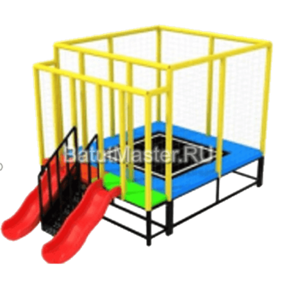 Батутная арена "Сказка" с двумя горками 3,5x3x2,3 м