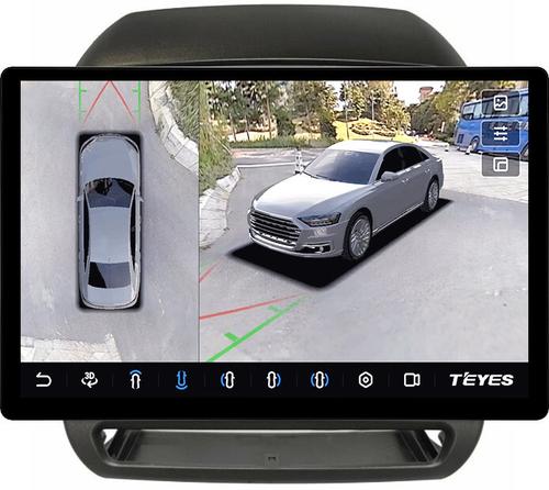 Магнитола для Mitsubishi ASX 2017+ (рамка 10) - Teyes CC3-2K-360 монитор 13" 2K QLED на Android 10, Быстрая, CarPlay, 4G SIM-слот, 4 камеры в комплекте