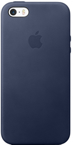 Чехол кожанный Leather Case для IPhone SE Midnight Blue(MMHG2ZM/A)