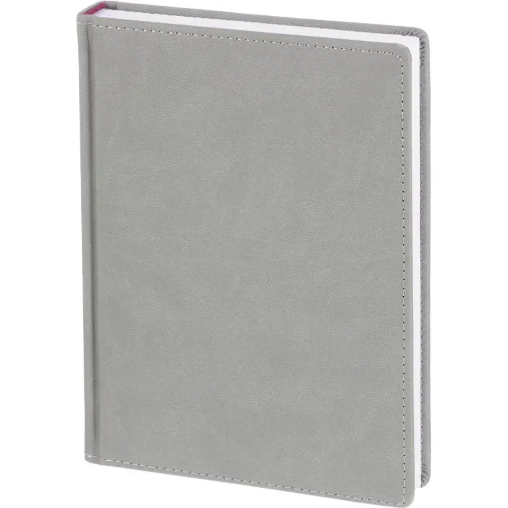 Ежедневник недатированный А5+, 136л, VELVET светло-серый  3-115/28