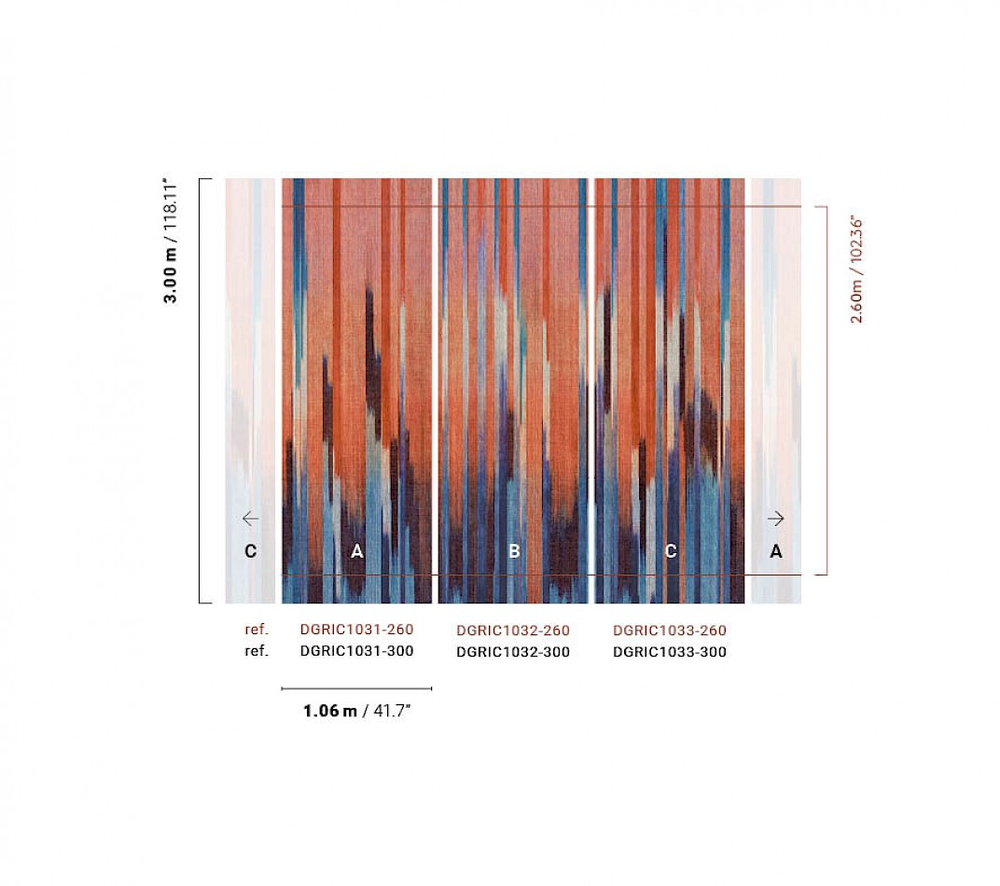 Обои Khroma Serica Holi Sunset DGRIC1031 - 1033