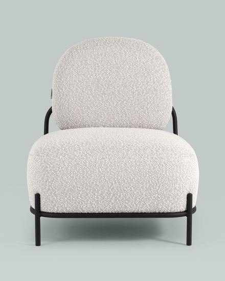 Кресло Стоун ткань букле молочный