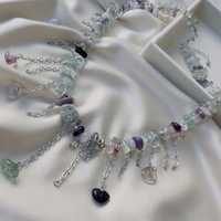 Колье-чокер "Северное сияние" с флюоритом