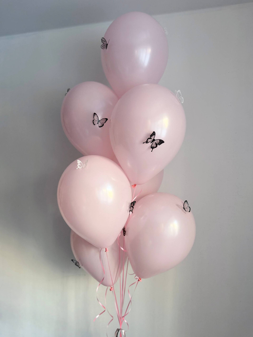 Воздушные гелиевые шарики с доставкой по Хабаровску бабочки №4706