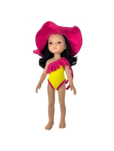 Яркий купальник и шляпа для кукол Paola Reina 32 см (984)