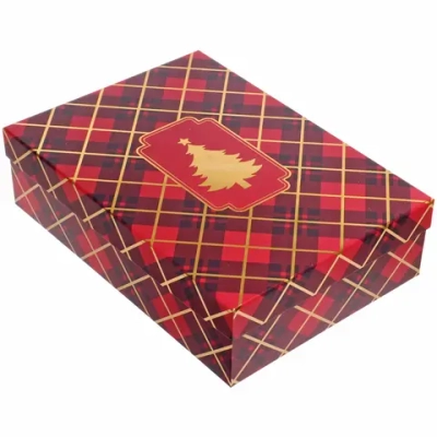 Коробка подарочная «Шотладская елка» 33*23.5*9 см