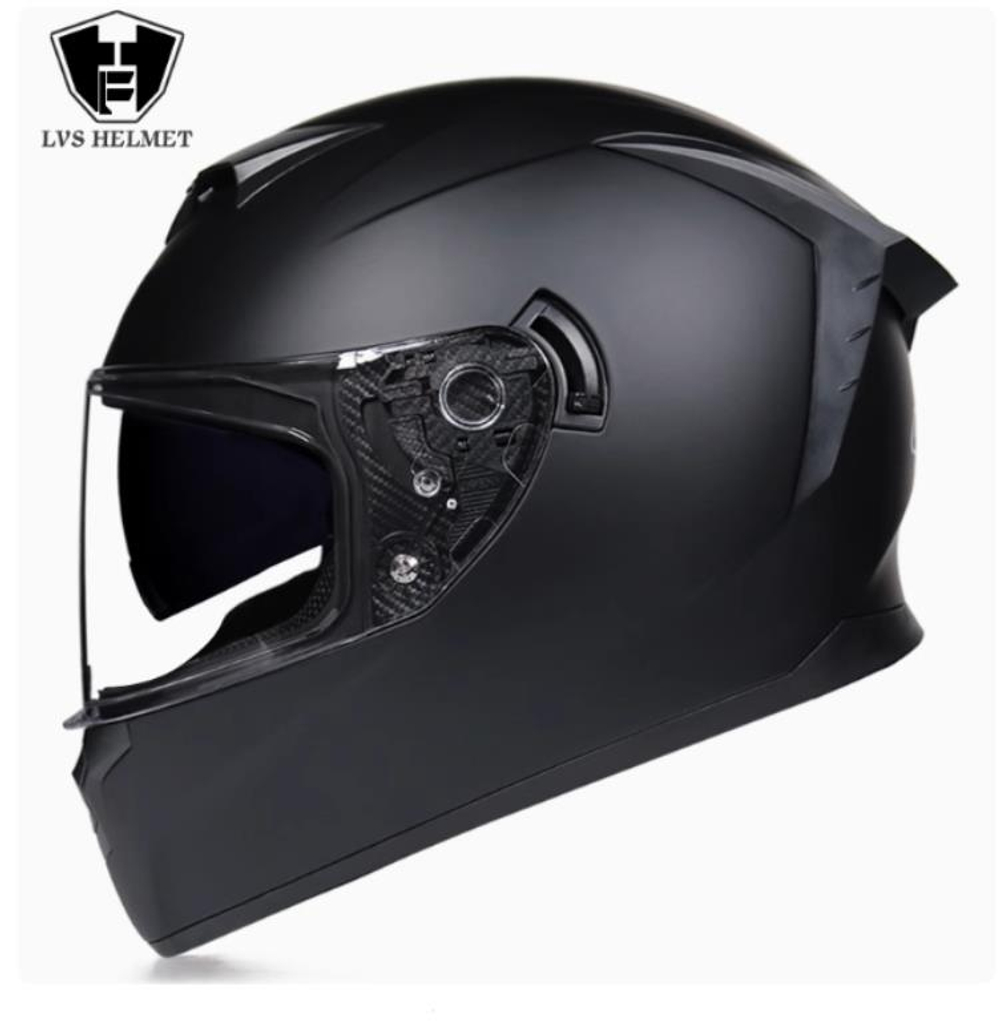 Шлем интеграл LVS HF-702 Матовый чёрный M