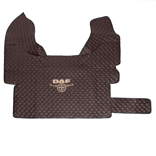 Ковры Daf XF-105 с 2006г (автомат) (экокожа, коричневый, черный кант, бежевая вышивка)