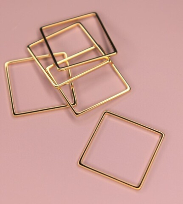 Квадрат 20 мм позолота