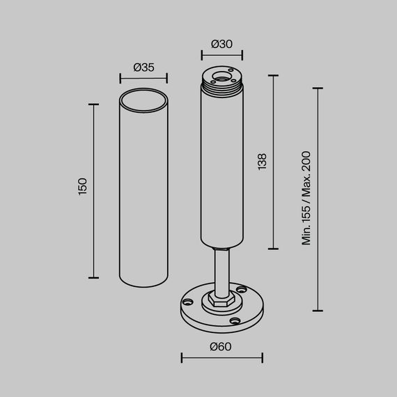 Аксессуар Maytoni Technical CA025BA-B