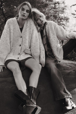 ZARA КАРДИГАН ОВЕРСАЙЗ ТРИКОТАЖНЫЙ, ПЕСОЧНЫЙ МЕЛАНЖ