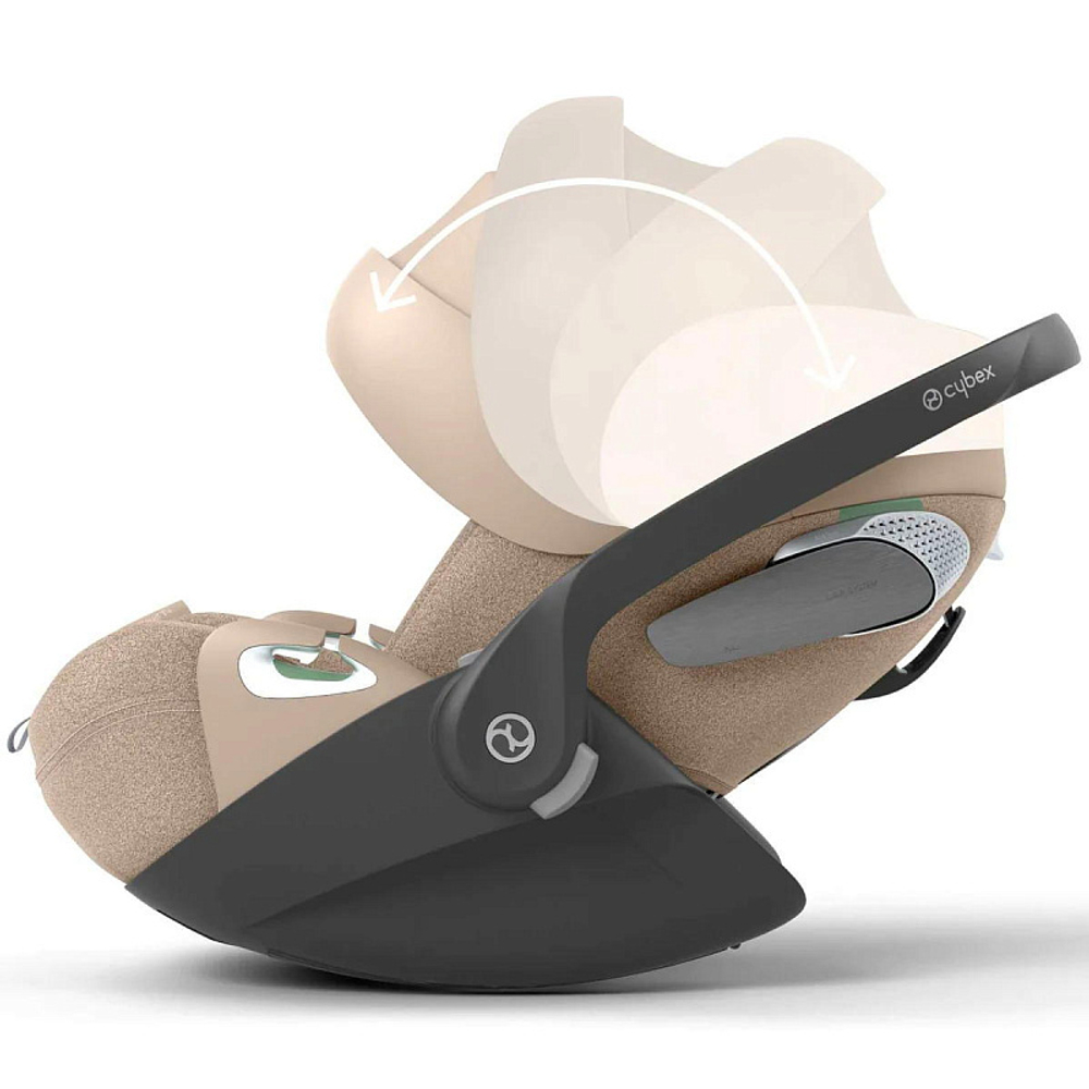 Коляска 3 в 1 Cybex Priam IV Rosegold complete и автокресло Cloud T i-Size Cozy Beige Plus Sepia Black