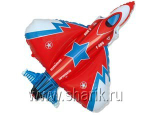 Шар фольга "Самолет красный" 99 х 95 см