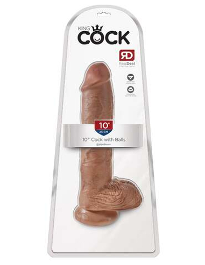 Фаллоимитатор King Cock 25 см мулат Cock with Balls Pipedream 550922PD