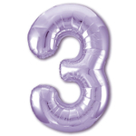 Шар фольгированный Цифра 3 101 см (Фиолетовый)