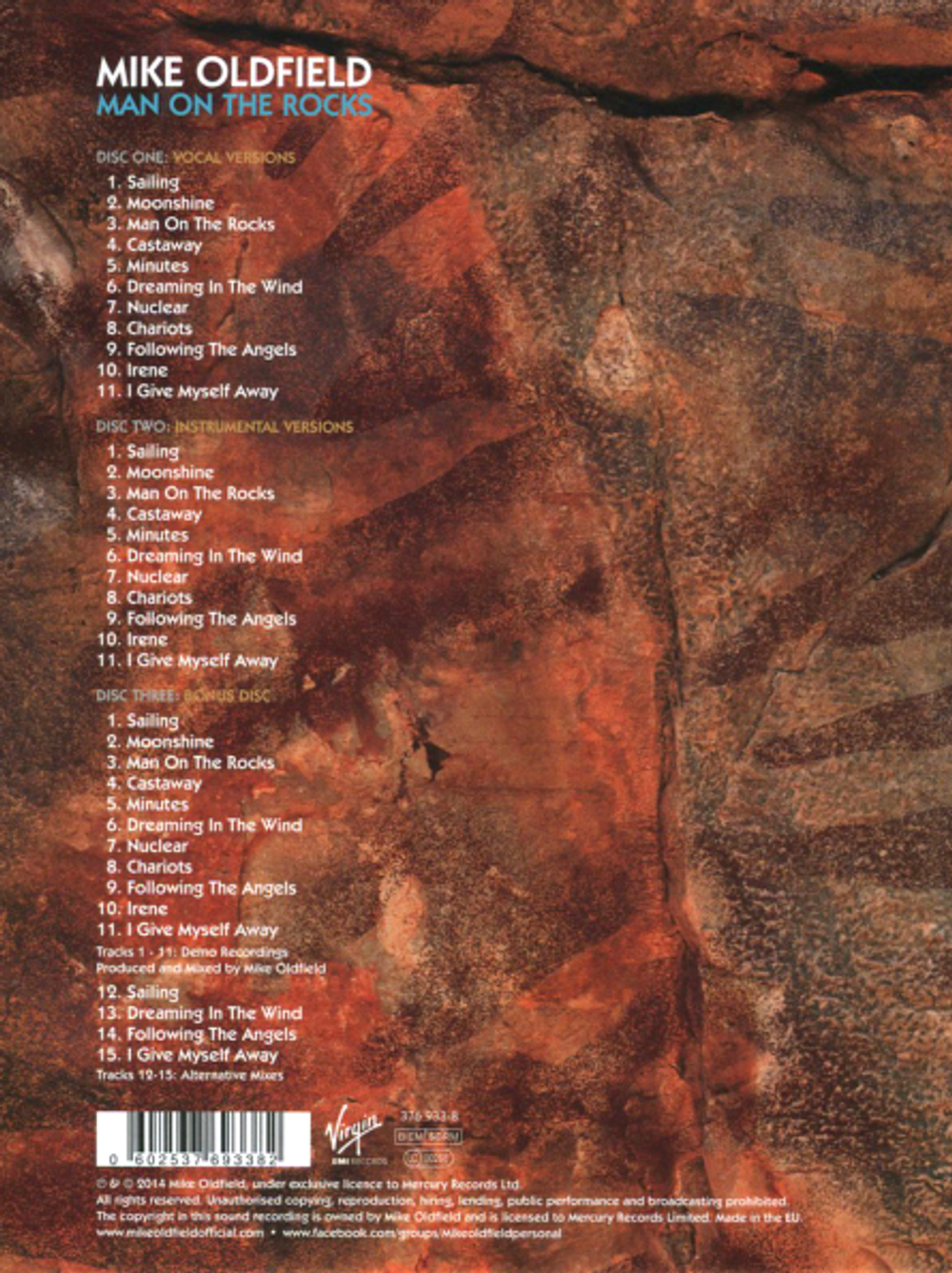 Mike Oldfield / Man On The Rocks (Super Deluxe Edition)(3CD)