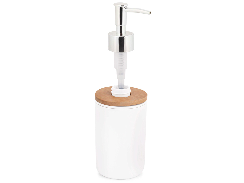 Дозатор для жидкого мыла "Бамбук" (белый)