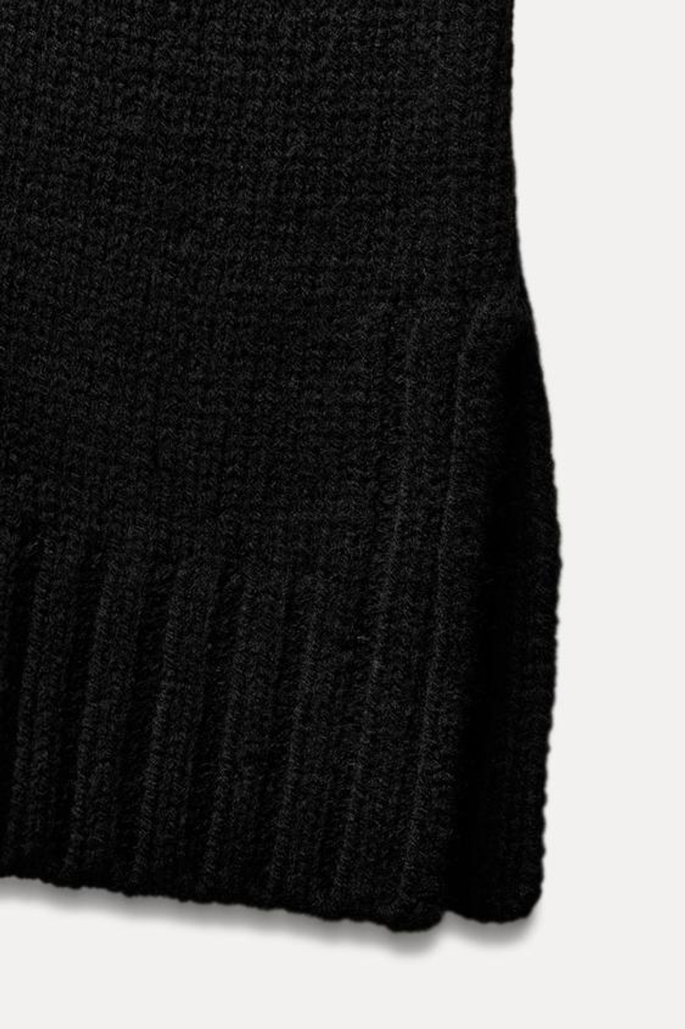 ZARA ОДНОТОННЫЙ СВИТЕР, ЧЕРНЫЙ