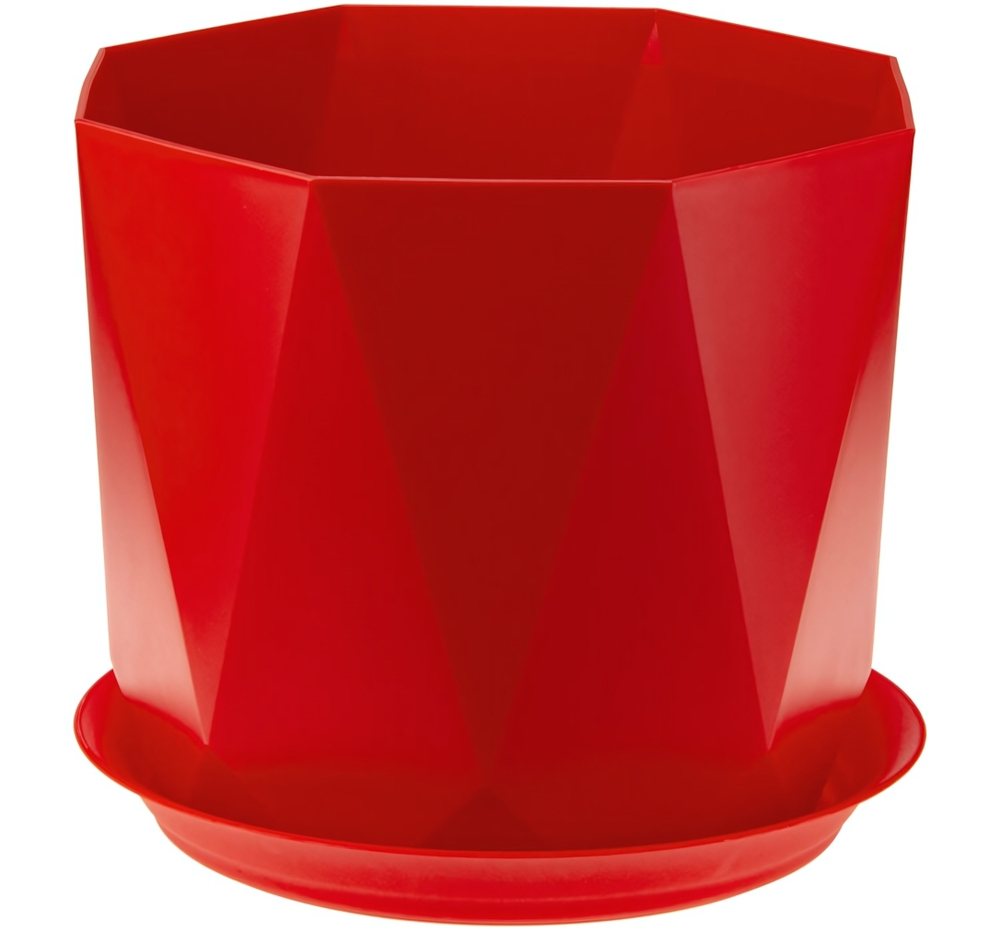 Кашпо ПРИЗМА D220мм 4,7л с поддоном М3139