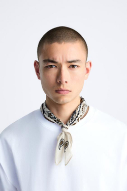 ZARA БАНДАНА С ПРИНТОМ ПЕЙСЛИ, ЭКРЮ