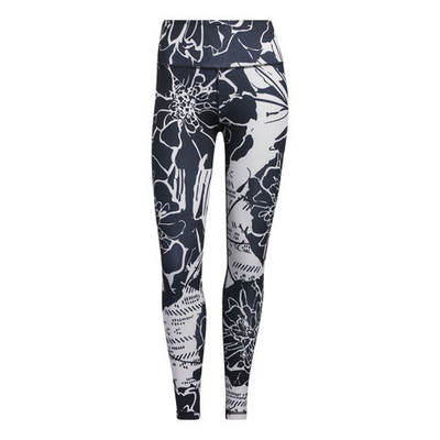 Женские теннисные брюки adidas Optime Flower 7/8 Tight Women - Black, White