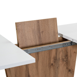 Стол обеденный GENT ЛДСП, 110-145x68,6x75,5 см, Дуб вотан/Белый