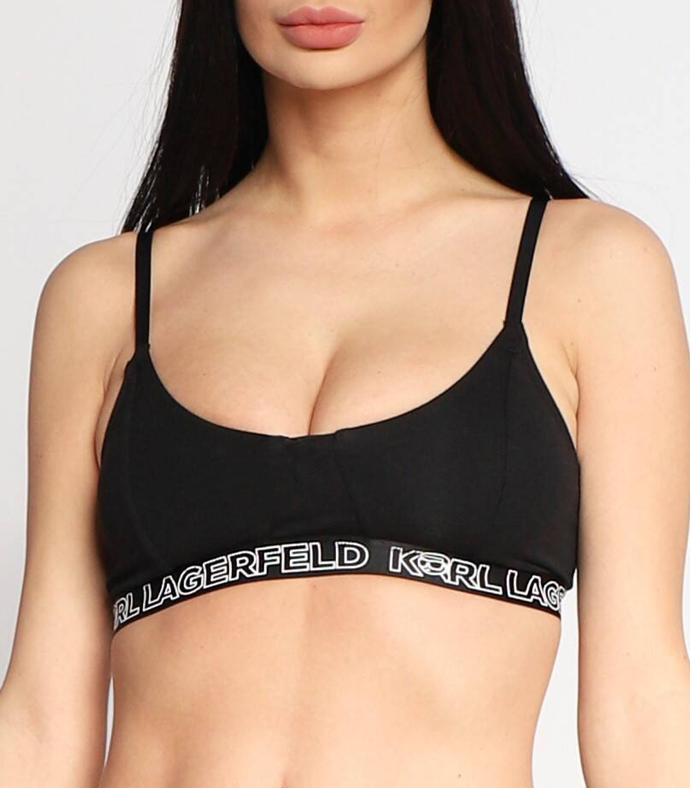 бюстгальтер ikonik 2.0 bralette Karl Lagerfeld - черный(230W2109)