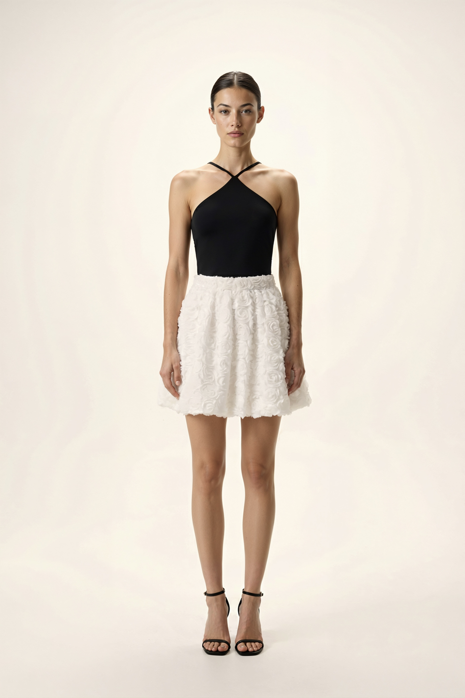 Юбка баллон с объемными розами