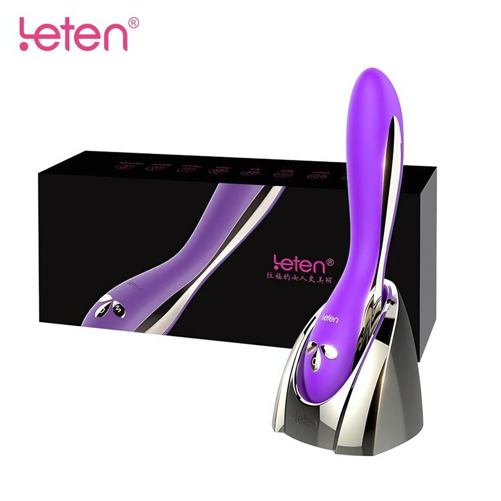 Фиолетовый вибромассажер Alisa с подогревом - 22 см. (Цвет: фиолетовый)