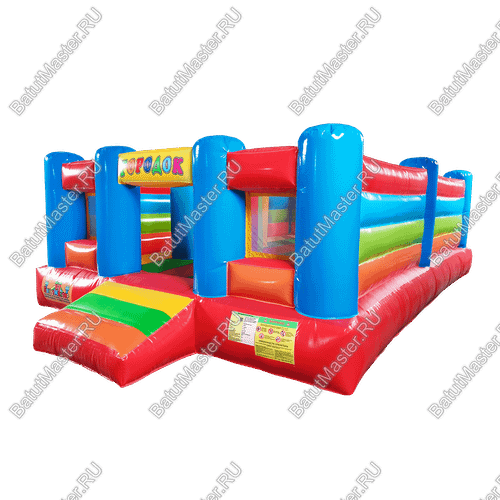 Коммерческий надувной батут "Городок", 6*4*1.8 м.