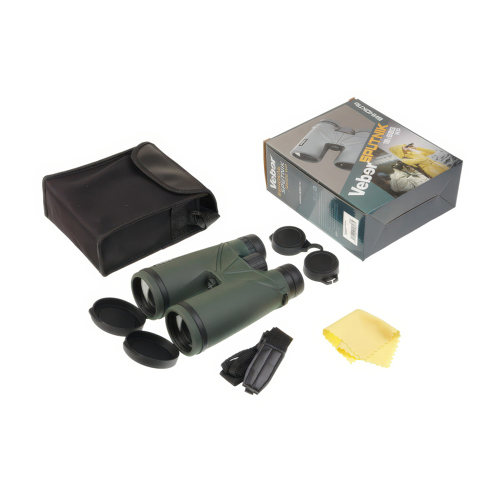 Бинокль Veber Sputnik 12х50G WP - комплект поставки