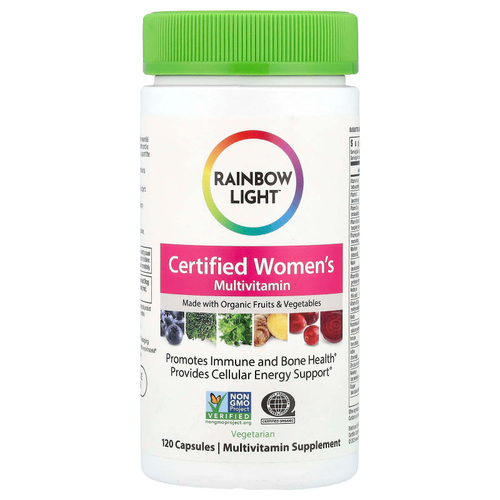 Rainbow Light, Сертифицированный Women's Multivitamin, 120 вегетарианских капсул