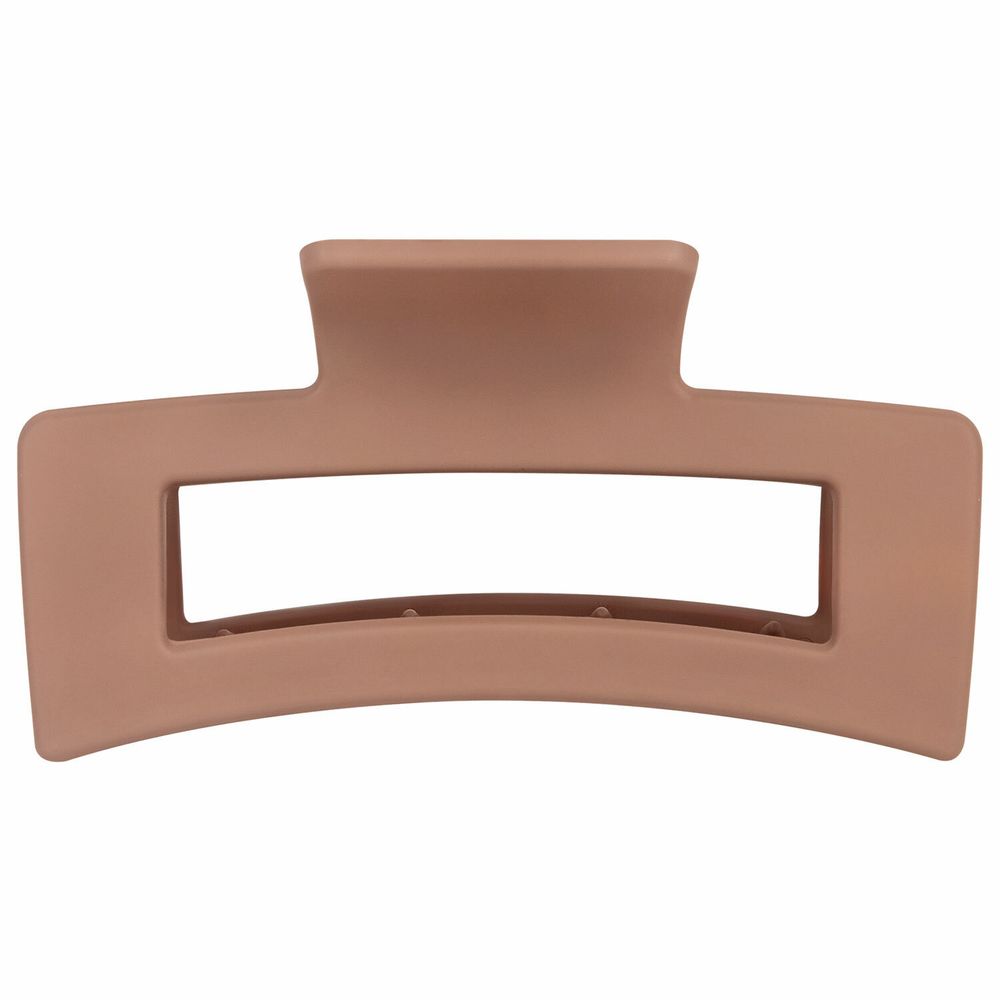 Краб для волос 8,5 см, soft-touch, коричневый, MONTE VITA, 457001