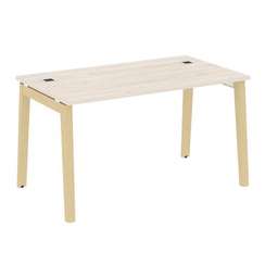 Onix Wood Direct Стол руководителя OW.SRR-3.8 Денвер Светлый/Дуб Светлый/Металл Белый 1380*800*750