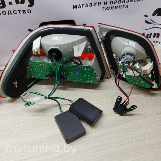 Задние фонари Mercedes E W210 red smoke led