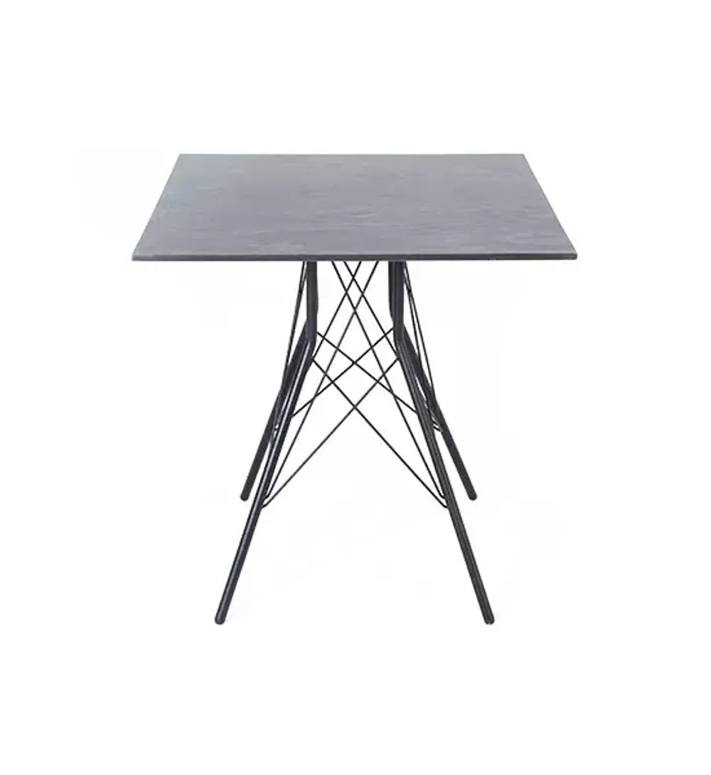 "Конте" интерьерный стол из HPL 63x63см, цвет "серый гранит"
