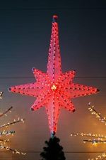 Макушка - звезда на елку «Роза Ветров RGB» с эффектом перемены цвета