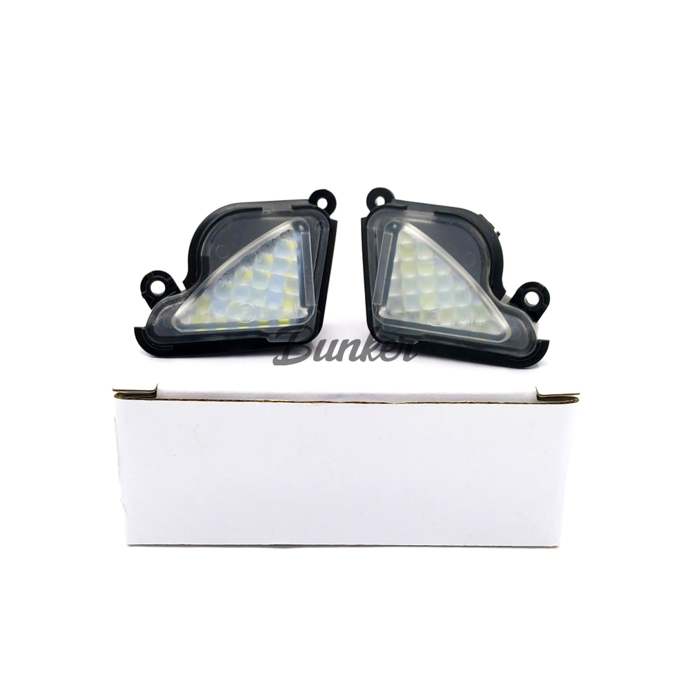 Светодиодная подсветка под боковые зеркала, Skoda Octavia Mk3 12-17г., Superb 2, Octavia 3, к-т.