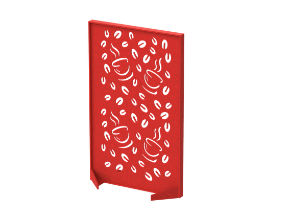 Перегородка с декором  "Кофе" 100х40х160