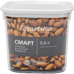 Контейнер для сыпучих продуктов 0,6л «Смарт» белый С413БЕЛ