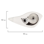 Корректирующая лента BRAUBERG BLACK&WHITE 5 мм х 8 м корпус белый механизм перемотки блистер (12 штук в упаковке)