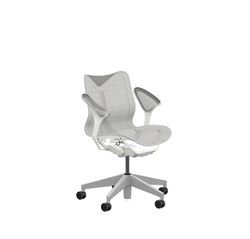 Кресло Herman Miller Cosm, низкая спинка, цвет Mineral, подлокотники «лепестки» (Leaf)