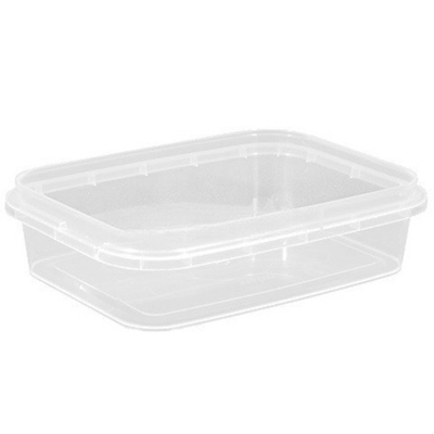 Контейнер прямоугольный 200 мл упорное кольцо+конт.замок (91х120х32) Перинт (500 шт.) б/к