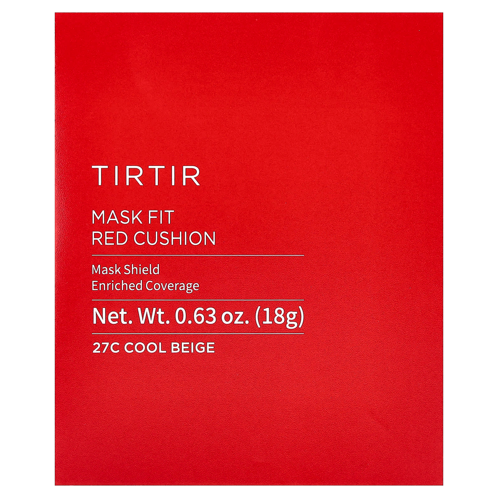 TIRTIR, Mask Fit Red Cushion, кушон, тон 27C холодный бежевый, 18 г (0,63 унции)