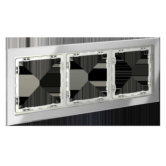 Рамка стеклянная Voltum S70 на 3 поста, (сталь, стекло) VLS110305