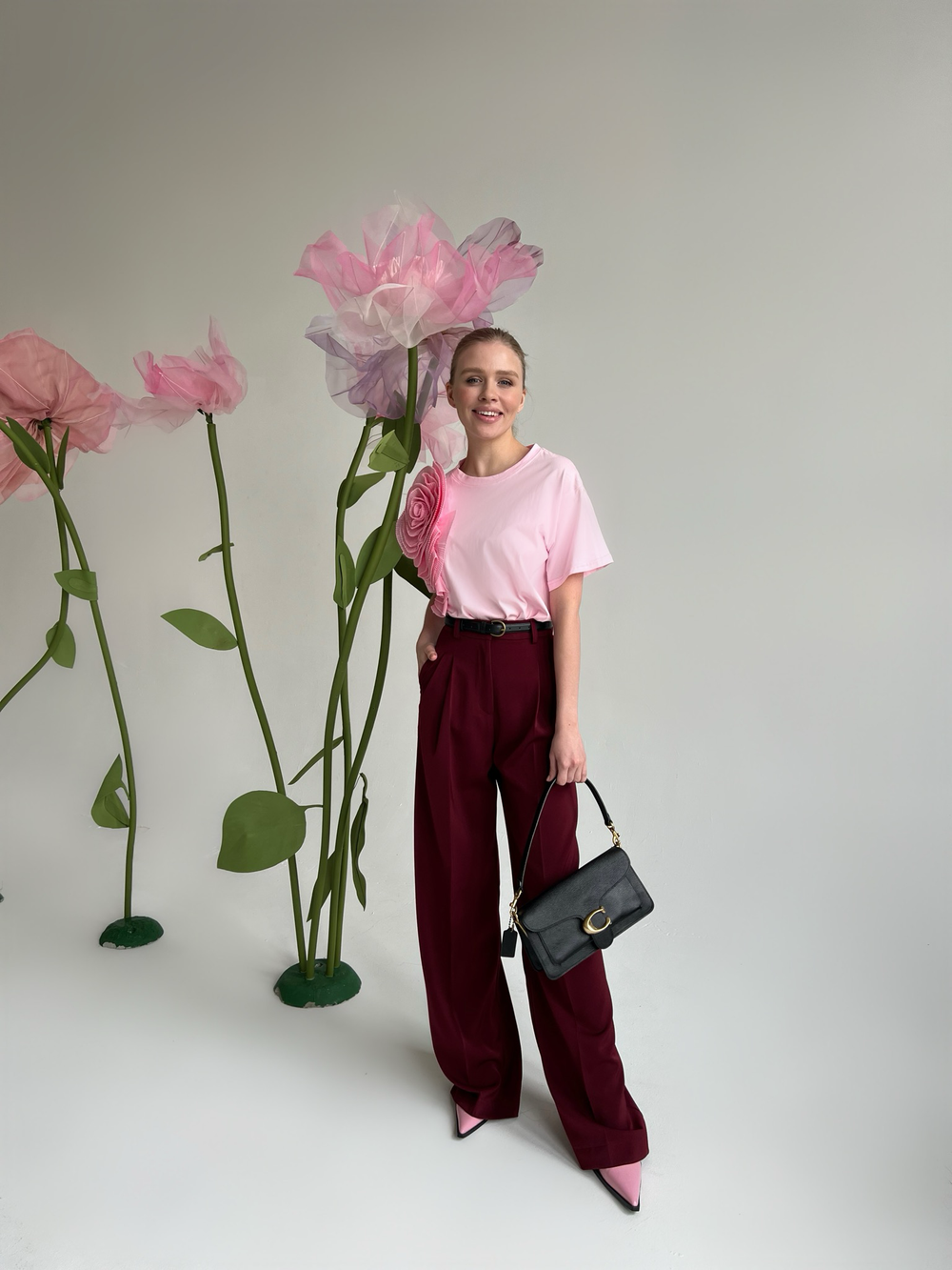 Брюки Office винный