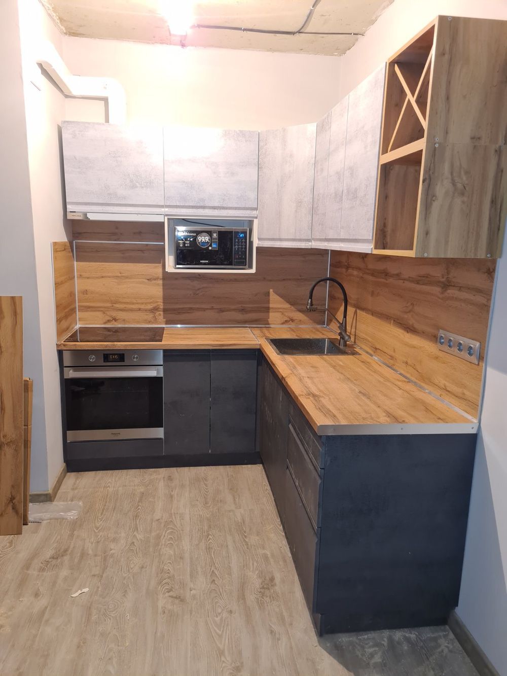 Модульная кухня "Бронкс" 1,8м Бетон